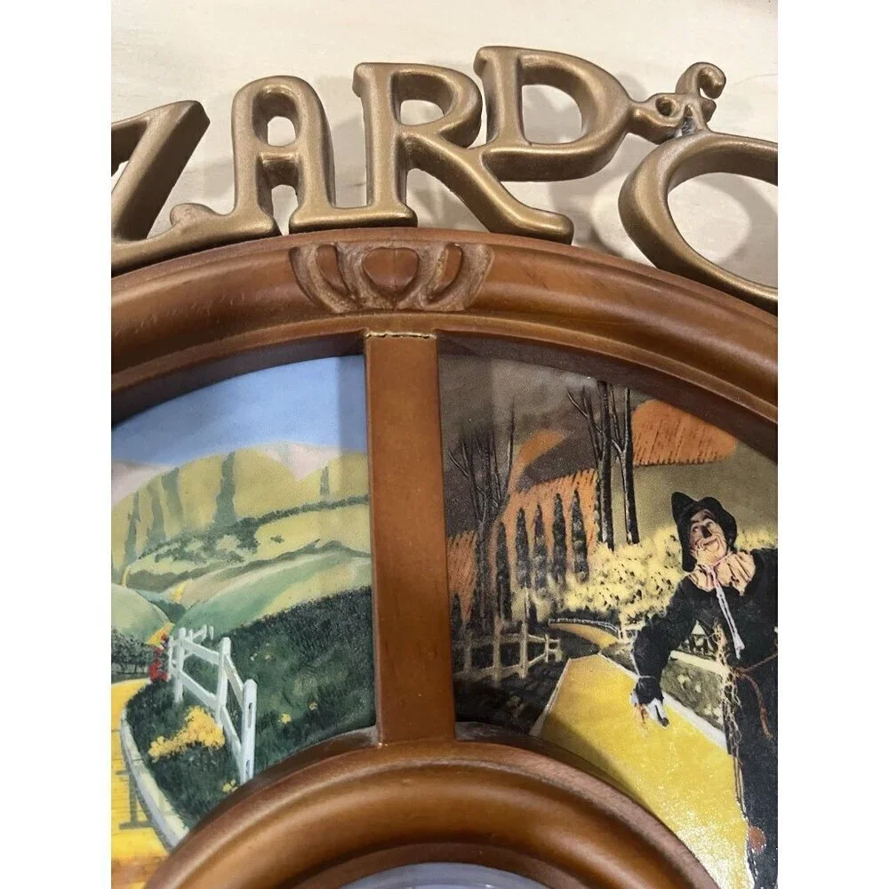 Vintage Bradford Exchange Wizard of Oz Wall Hanging Clock Working Condition